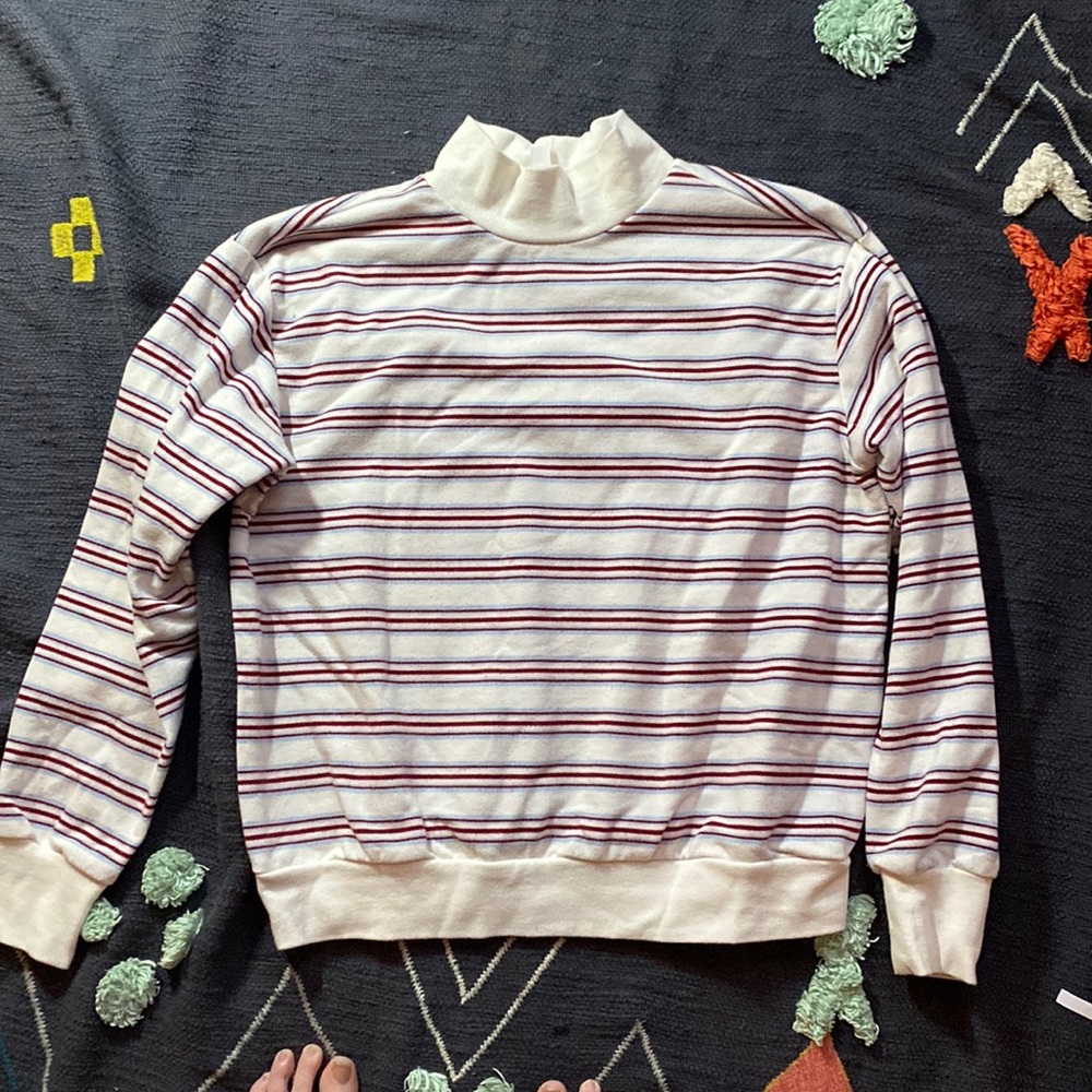 striped pop sugar size m turtle neck
